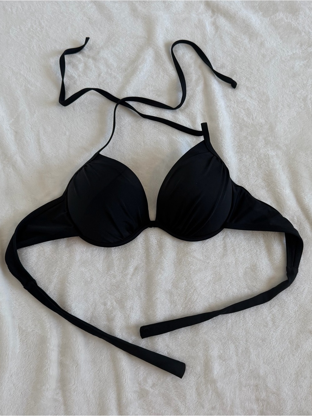 Women's Size Medium Classic Black Molded Cup Bikini Top.